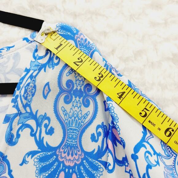 Tunic Dress Size 3XL Royal Orange Paisley Boho Festival Whimsycore Maximalist - Picture 7 of 13